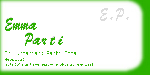 emma parti business card